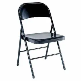 14715blk4w Mainstays All-steel Metal Folding Chair Double Braced Black