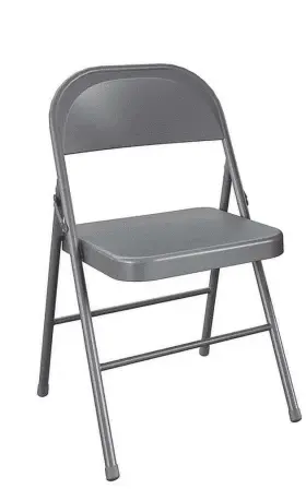 607180433 Mainstays 2 Pack All-steel Metal Folding Chair Gray