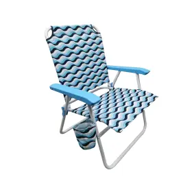Mainstays 886783008927 Oversize Fabric Chair Blue Wave