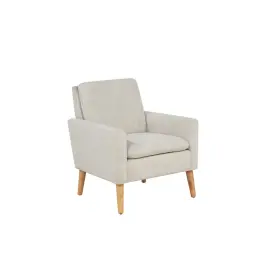 Mainstays 974087851005 Round Arm Accent Chair Ivory Linen