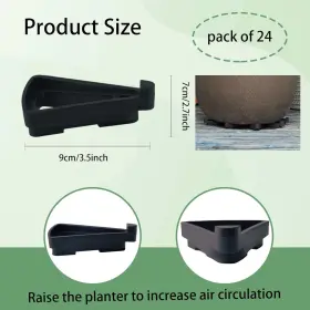 Ms17d1101502 Mainstays 24 Pack Plant Pot Feet Non Slip Lifter Supports Invisible Triangle Flow