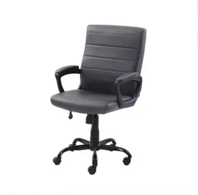 Ms18-d4-1015-06 Mainstays Bonded Leather Mid-back Managers Office Chair Gray