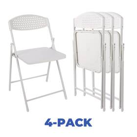Mainstays Ms6511745671004 Set Of 4 Furniture Steel Banquet Folding Chairs Light-weight Plastic