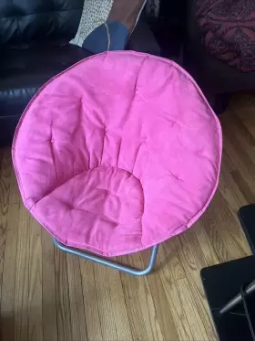 Wk659937 Mainstays Large Super Soft Microsuede 30 Inch Saucer Chair Hot Pink