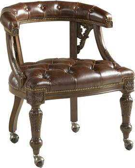 Maitland-smith 8106-43 Napoleon Brown Game Chair With Briarwood Leather