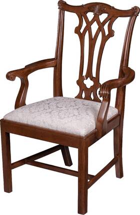 Maitland-smith 89-0201 Art Nouveau Camden Arm Chair Ivory Upholstered