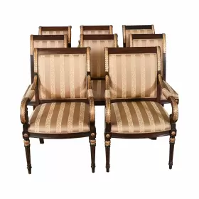 Nvin0484 Maitland Smith Niagara Furniture Set Of 8 Vintage Dining Chairs
