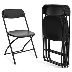 Make Changes 768845672454 Folding Chairs 4 Pack Outdoor Portable Foldable Chair With Steel Frame 350lbs