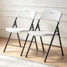 Make Changes 768857100440 Folding Chairs 2 Pack 350 Lbs Heavy Duty Metal Frame Plastic Foldable Chair E Make Changes 768857100440 Folding Chairs 2 Pack 350 Lbs Heavy Duty Metal Frame Plastic Foldable Chair E