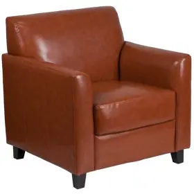 M-4960-1618459 Maklaine Modern / Contemporary Leather Reception Chair In Cognac