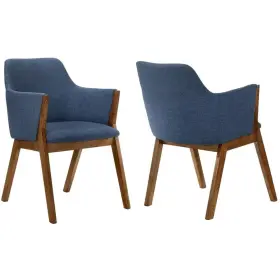 M-4960-2204697 Maklaine 18 Inch Modern Fabric Dining Side Chairs In Blue Set Of 2