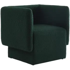 M-4960-2528446 Maklaine Contemporary Upholstered Green Boucle Fabric Accent Chair