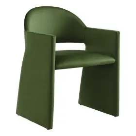 M-4960-2882865 Maklaine Contemporary Performance Velvet Dining Armchair In Moss Green