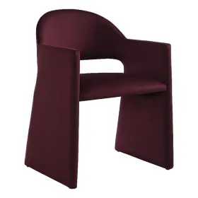 M-4960-2882866 Maklaine Performance Velvet Upholstered Dining Armchair In Mulberry