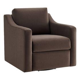 Maklaine M-4960-2906666 Contemporary Performance Velvet Armchair In Chocolate