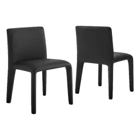 M-4960-2906695 Maklaine Contemporary Fully Upholstered Dining Chair In Black