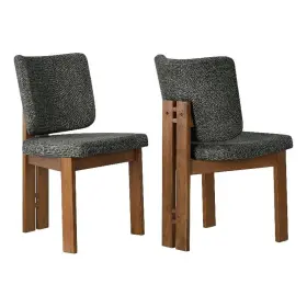 M-4960-2978691 Maklaine Armless Upholstered Dining Chairs Set Of 2 In Charcoal