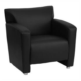 Maklaine M-4960-459758 Modern / Contemporary Leather Chair In Black And Cherry