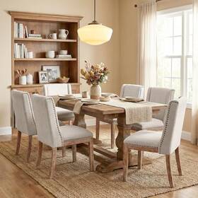 Malol Dcw01 Dining Chair Fabric Upholstered Kitchen Side Chairs With Wooden