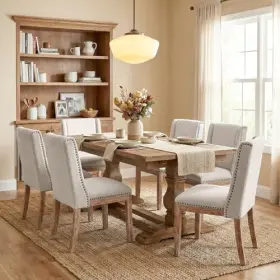 Dcw01 Malol Dining Chair Fabric Upholstered Kitchen Side Chairs With Wooden