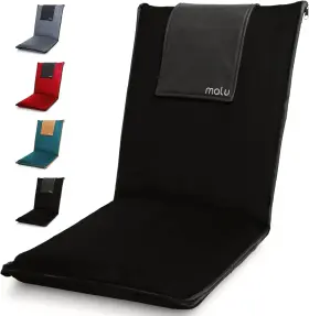 Rxer25 Malu Xl Padded Floor Chair With Back Support Japanese Meditation Cushion