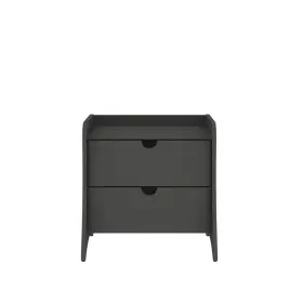 181gmc9 Manhattan Comfort 810125809729 Coney Mid-century Modern Grey 2-drawer 19.68 Inch W Nightstand