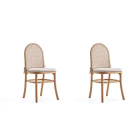 86701747 Manhattan Comfort Set Of 2 Paragon Dining Chairs With Cream