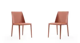 Dc032cy Manhattan Comfort Paris Modern Saddle Leather Dining Chairs Metal Frame Com