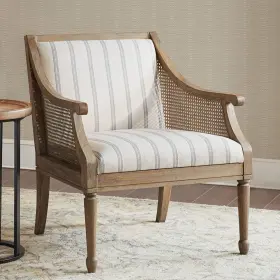 Mt100-0018 Martha Stewart Marth Isla Beige Fabric Accent Armchair