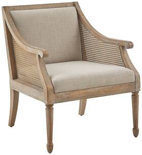 Martha Stewart Mt100-0136 Marth Isla Natural Fabric Accent Armchair