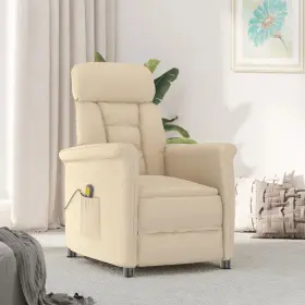 Massage Chair Cream 720287164210 70.5 X 96.5 95 Cm Fabric And Metal