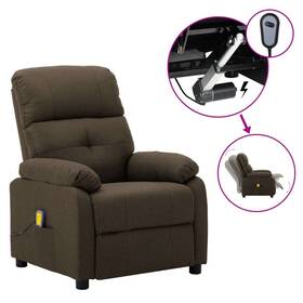Massage Recliner Brown Fabric 720286552810