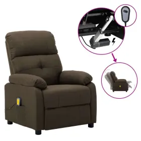 Massage Recliner Brown Fabric 720286552810