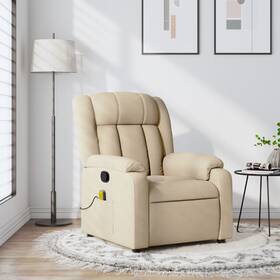 Massage Recliner Chair Cream 721012187443