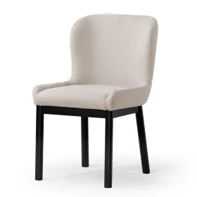 Ml354601-wdc-bk-u-b Maven Lane Gia Contemporary Dining Chair Black Finish With Dove Fabric Used