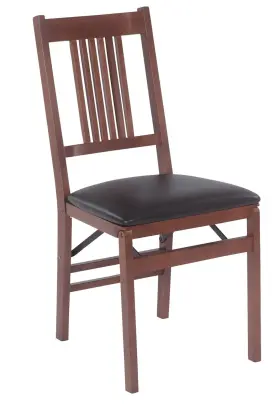 Meco 042952132996 Stakmore True Mission Folding Chair Fruitwood Finish Set Of 2