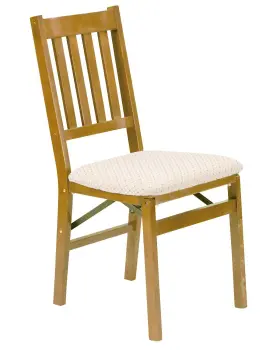 Meco 042952133054 Stakmore Arts And Craft Folding Chair Oak Finish Set Of 2 Wood
