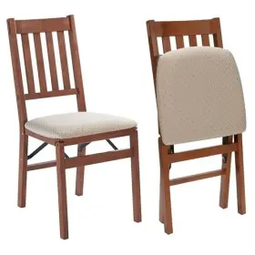Meco 042952133078 Stakmore Arts And Craft Folding Chair Fruitwood Finish Set Of 2 22.5 In