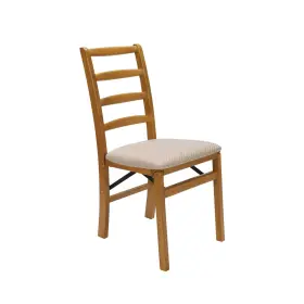 Meco 042952133191 Stakmore Shaker Ladderback Folding Chair Finish Set Of 2 Oak