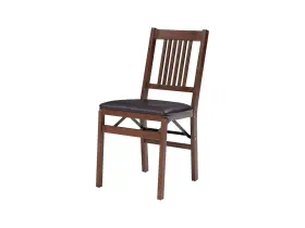 Meco 042952141547 Stakmore True Mission Folding Chair Walnut Finish Set Of 2 Weight Capacity