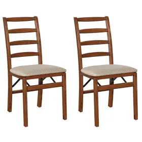 560vcheblush Meco Stakmore Shaker Ladderback Premium Solid Wood Dining Table Folding Chair