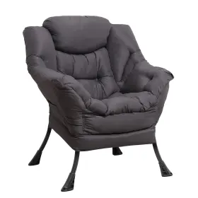 Ch001gy Meetwarm Modern Velvet Fabric Lazy Chair Accent Contemporary Lounge