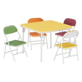 93j-w-rrw46-w3vxbjl5rub Megachoice 5 Piece Set Folding Card Table And Chairs Portable Foldable With 2 Pu