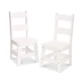 53728956 Melissa & Doug And Wooden Chair Pair - White