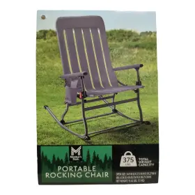 Sdk-4nrcr Members Mark Marks Folding Rocking Chair Camping Portable Grey