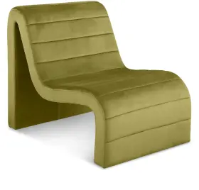 403olive Meridian Furniture 094308283463 Ivy Collection Modern Contemporary Velvet Upholstered Accent Chair