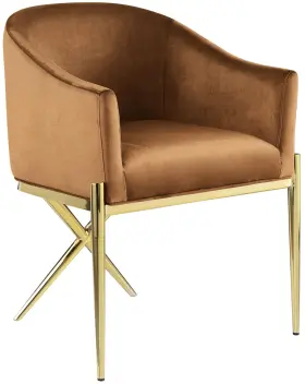763saddle-c Meridian Furniture 094308293547 Xavier Collection Modern Contemporary Velvet