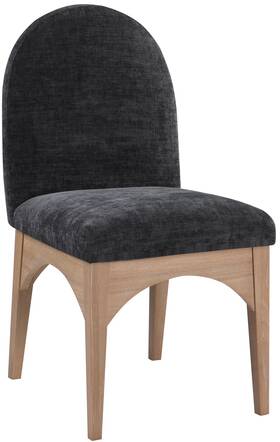Meridian Furniture 094308309910 Waldorf Black Chenille Fabric Dining Unspecified