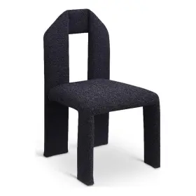 Meridian Furniture 094308318820 Bennett Black Boucle Fabric Dining Chair Set Of 2