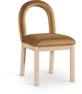 11007saddle-c Meridian Furniture Conrad Collection Art Deco Dining Chair With